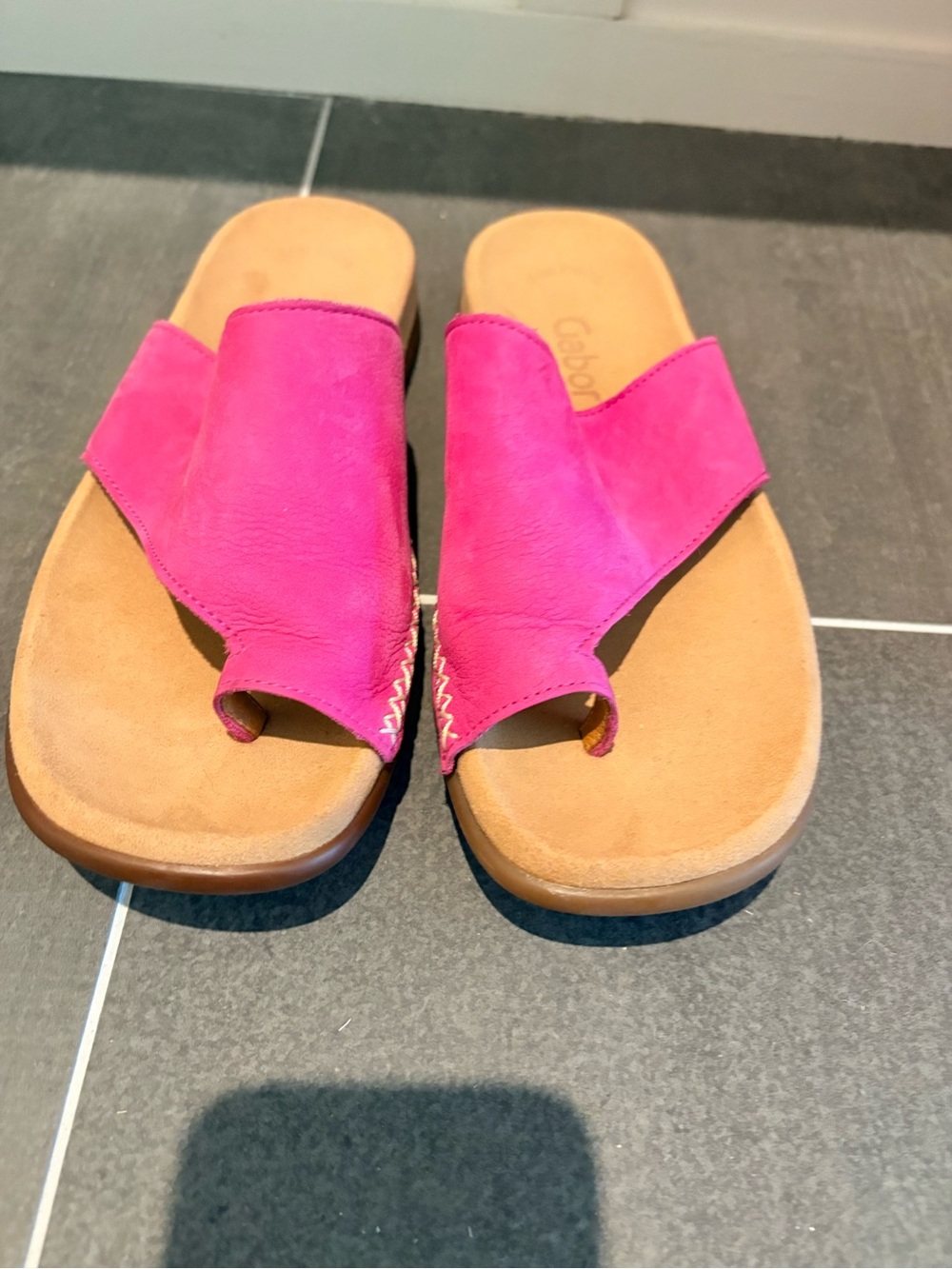 Gabor nubuck sandal slides 37 new